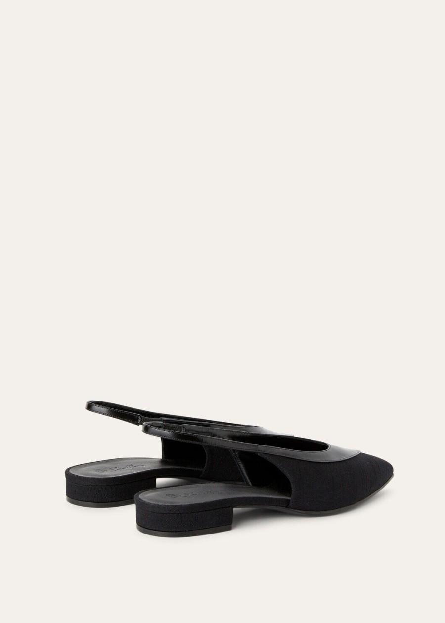 rebecca slingback van zwarte scheerwol