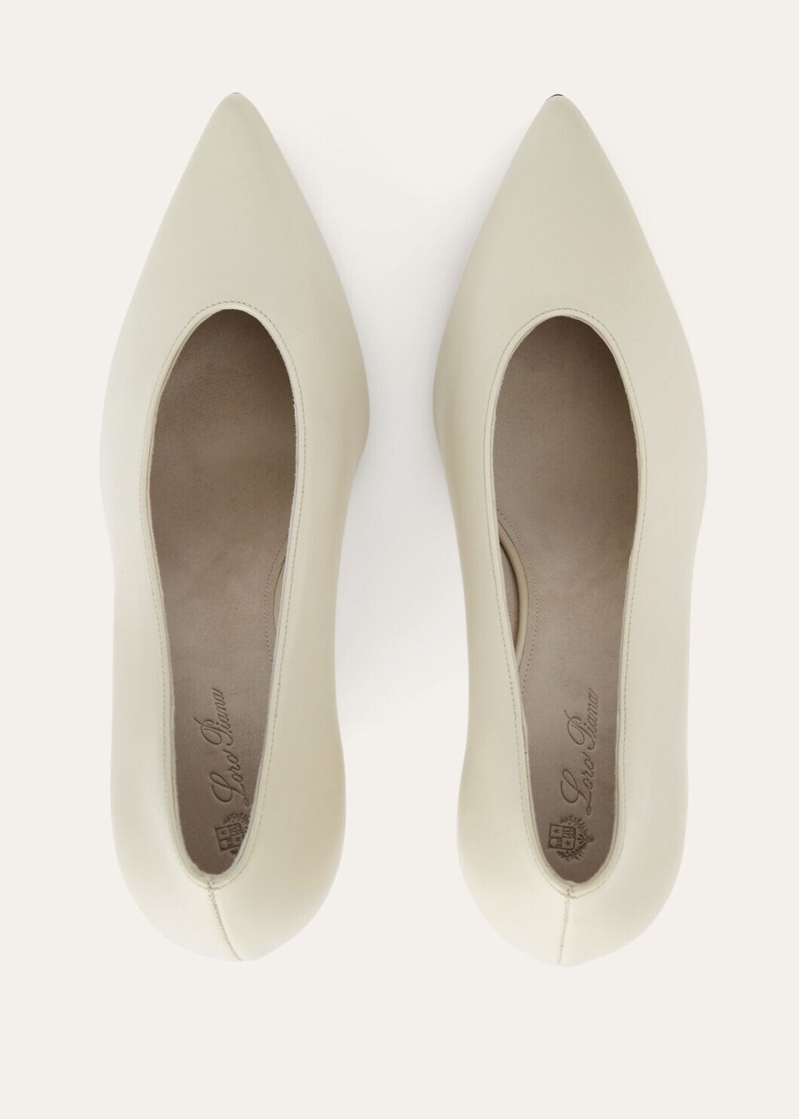 viola high wedge pumps met koekjes- en roomsmaak gemaakt van kalfsleer