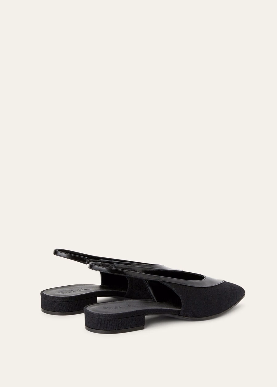 Rebecca Slingback van zwarte scheerwol