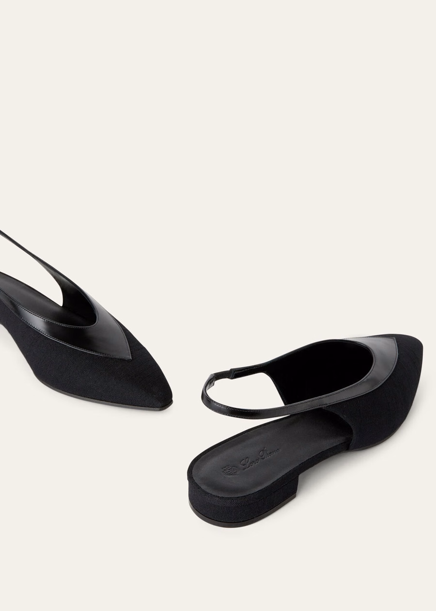 Rebecca Slingback van zwarte scheerwol