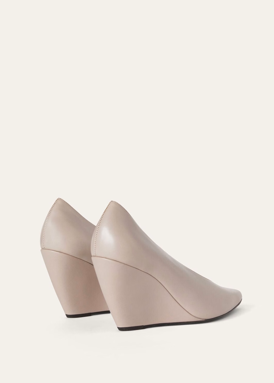 Viola High Wedge Pump roze kalfsleer Nouveau