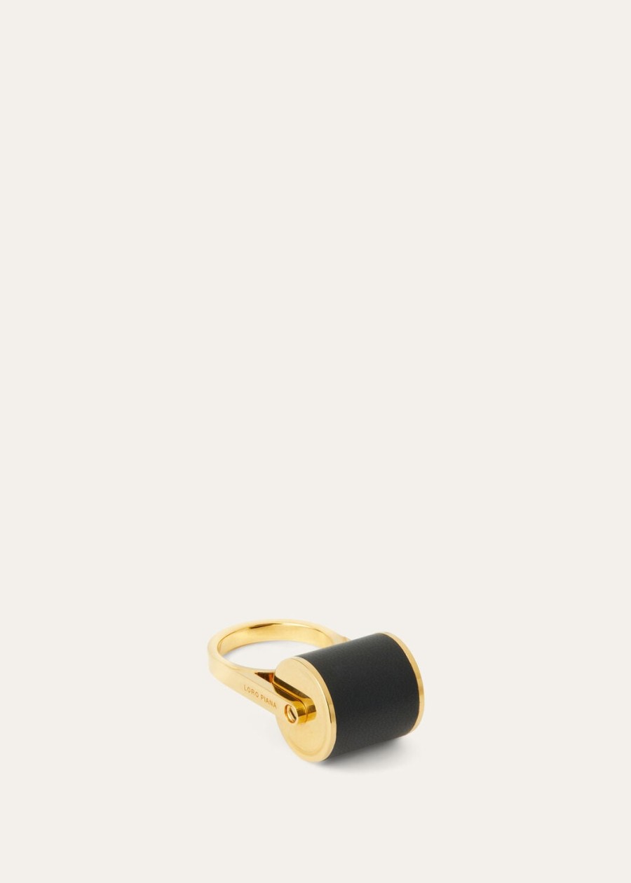 duo ring zwart messinggoud zon sieraden