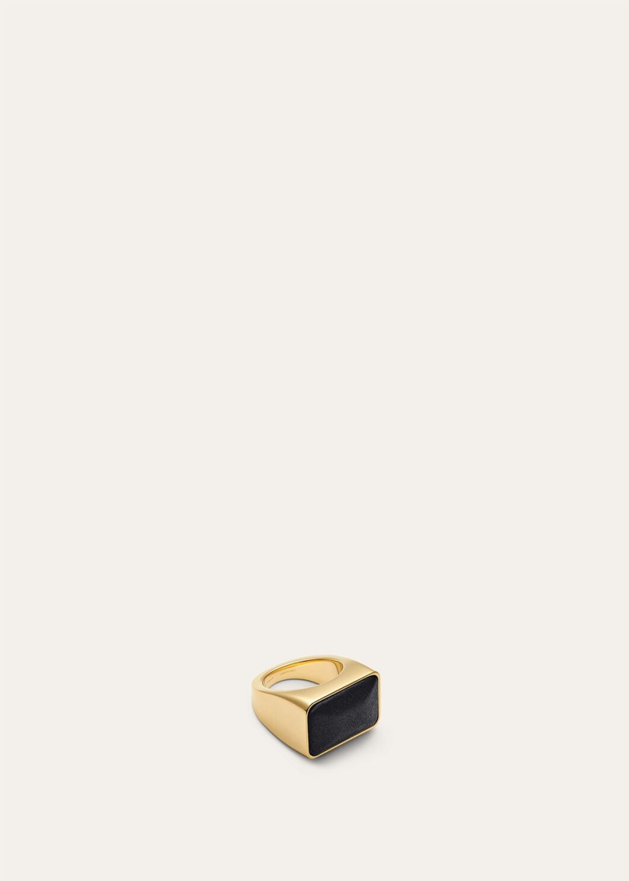 bonbon ring zwart messinggoud zonnesieraad