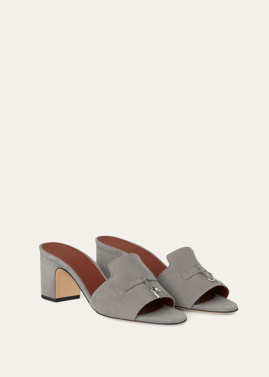 summer charms sandal suede goatskin army grey