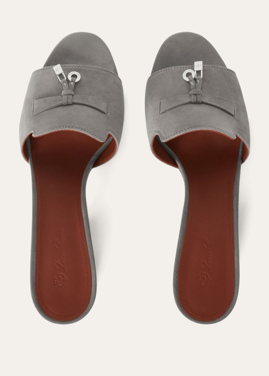 summer charms sandal suede goatskin army grey
