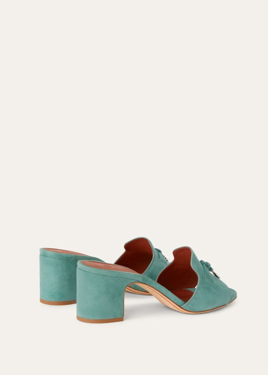 summer charms sandal suede goatskin sap green