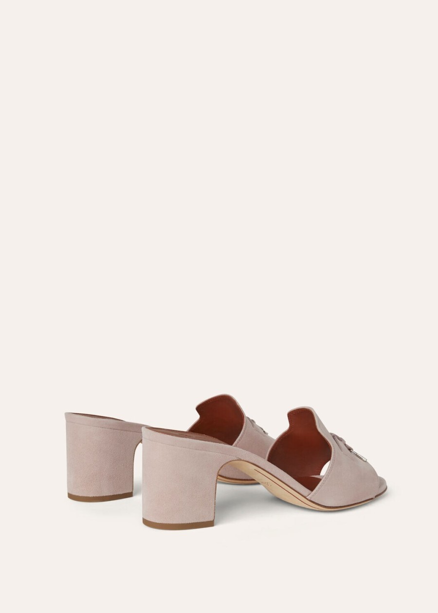 zomerse charms sandalen van geitenleer in roze moderne stijl