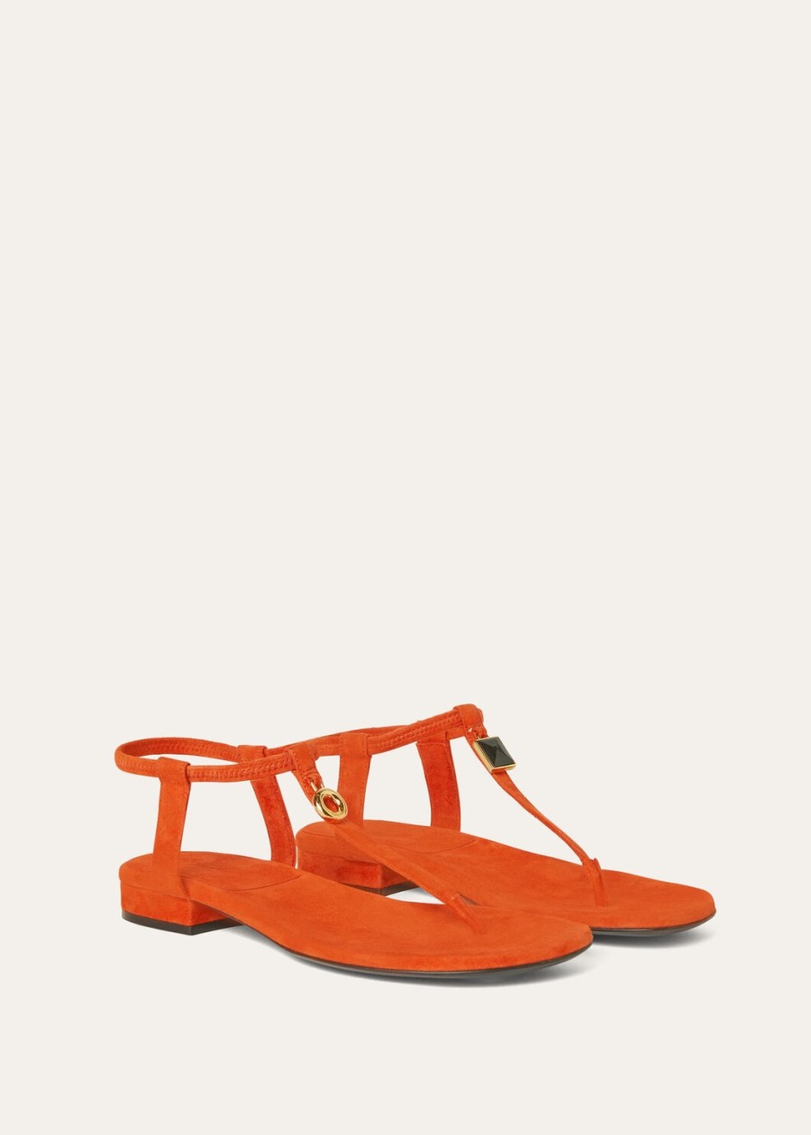 mindil leren sandalen kyoto oranje
