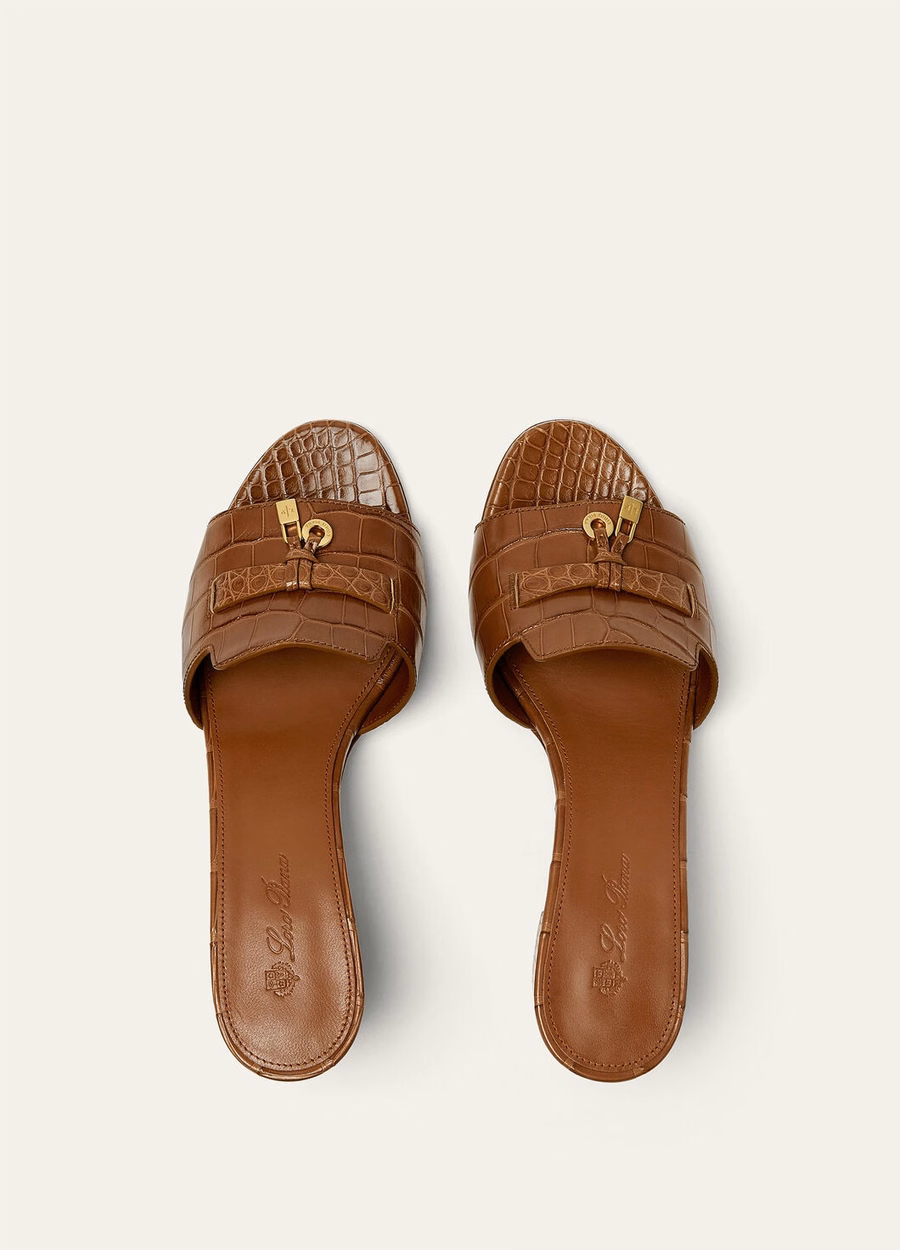 Summer Charms Sandal Mole, gemaakt van alligatorleer.