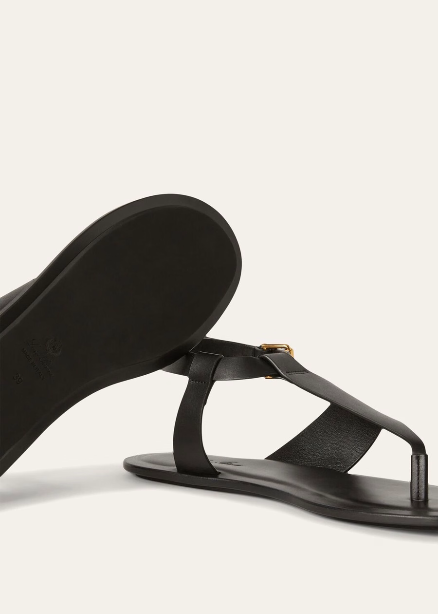 Trani sandalen van zwart kalfsleer
