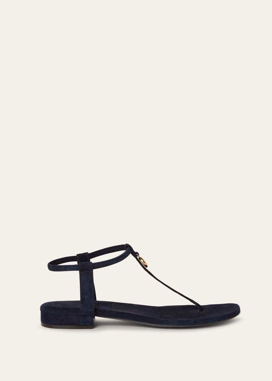 Mindil Sandalen Marineblauw Leer