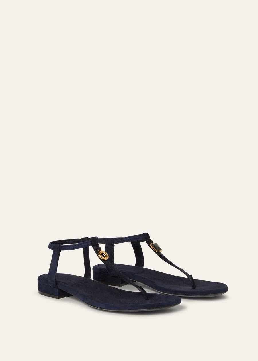 Mindil Sandalen Marineblauw Leer