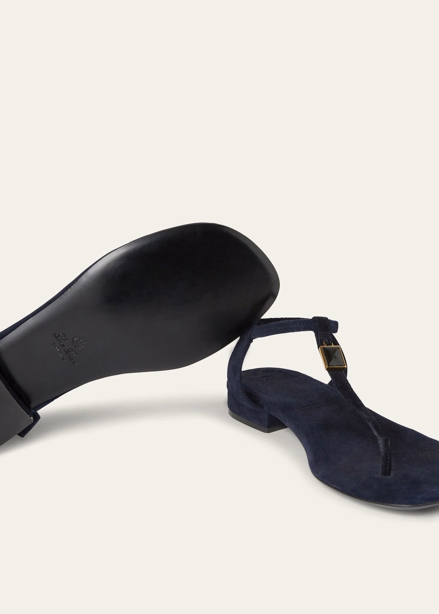 Mindil Sandalen Marineblauw Leer