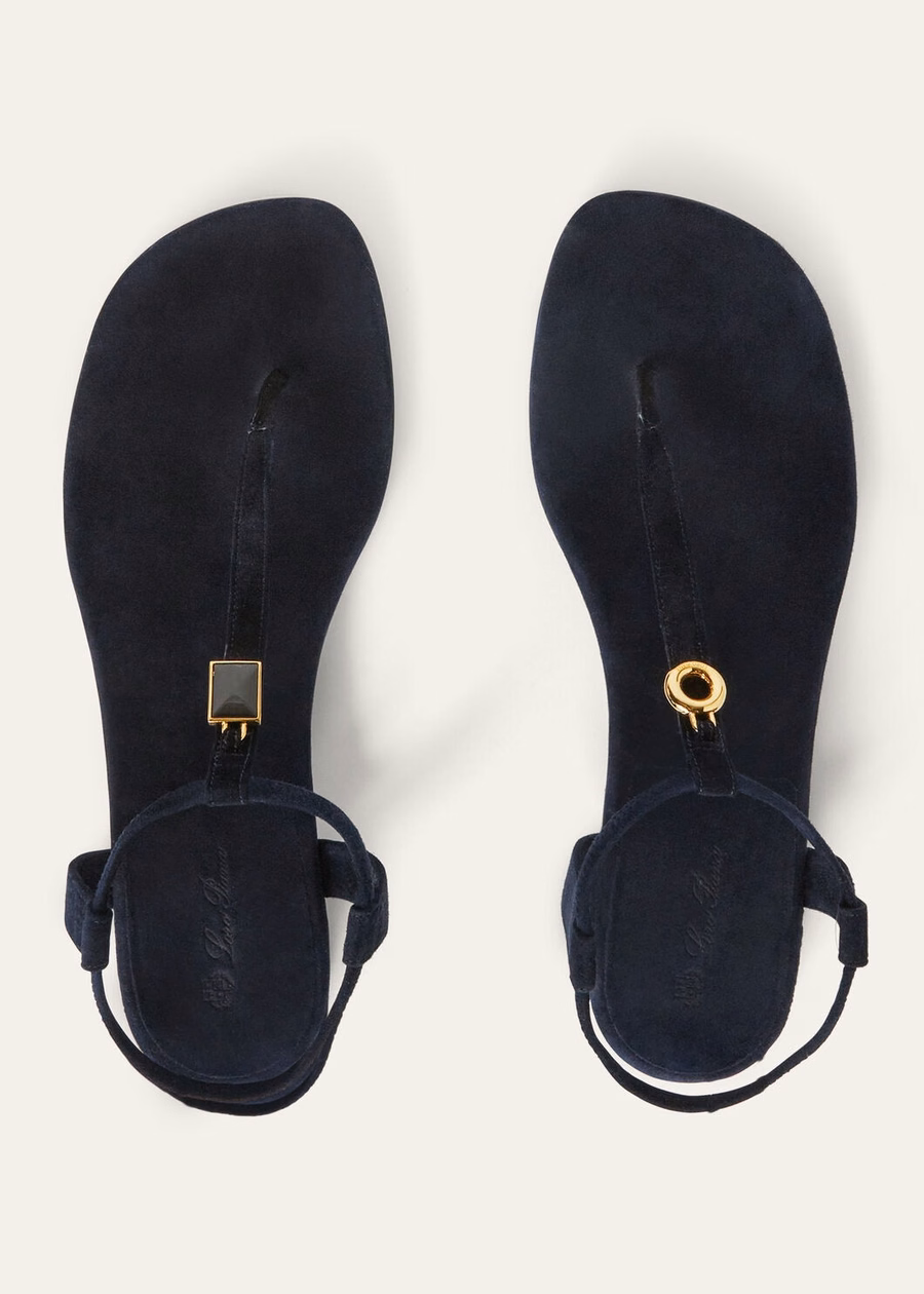 Mindil Sandalen Marineblauw Leer