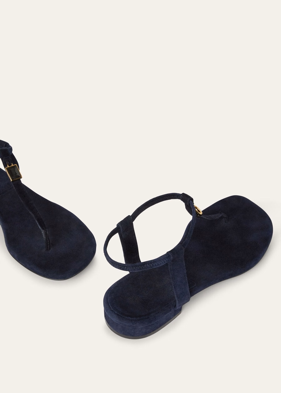 Mindil Sandalen Marineblauw Leer