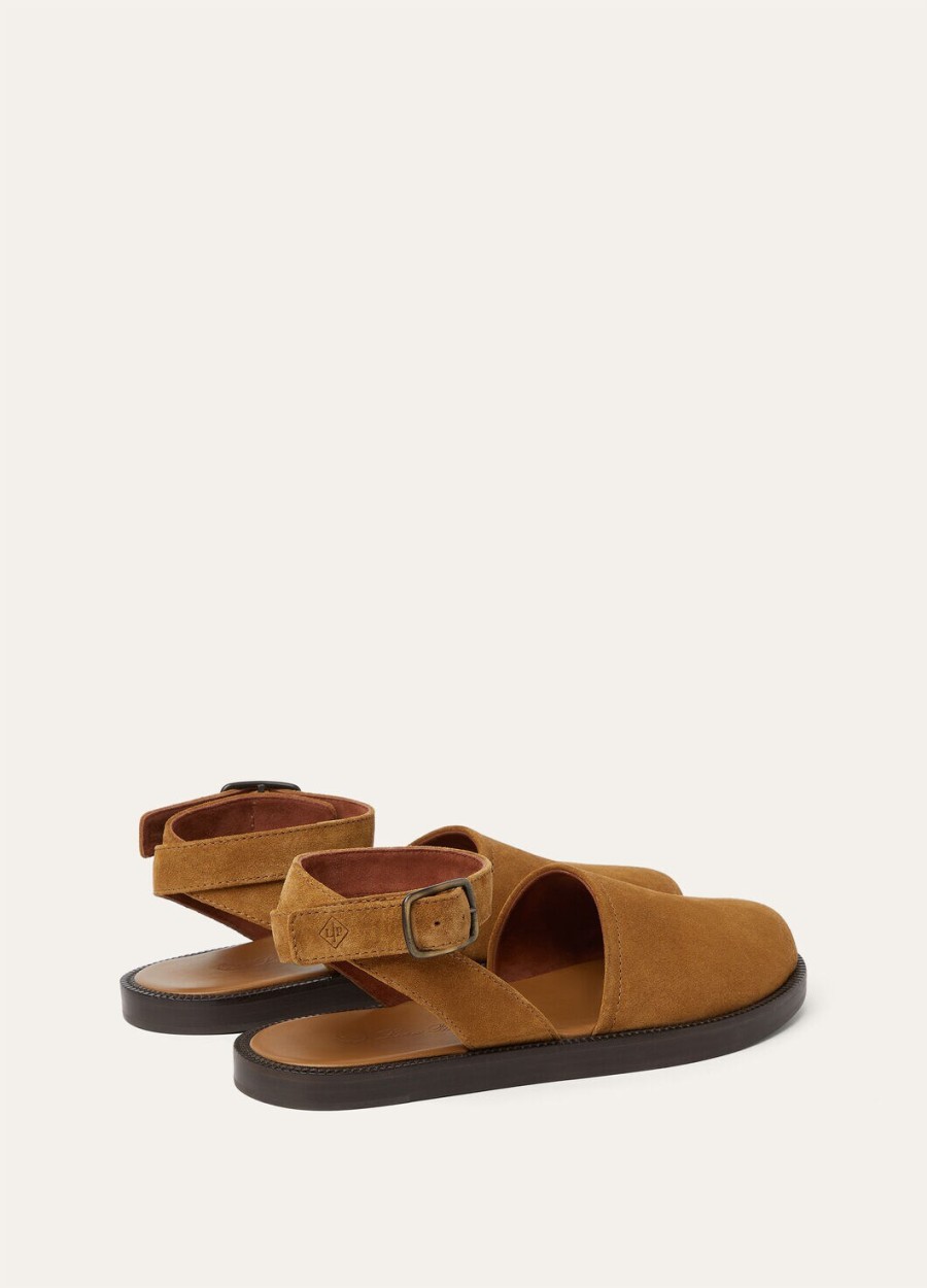 deia walk sandalen van cacao-kalfsleer
