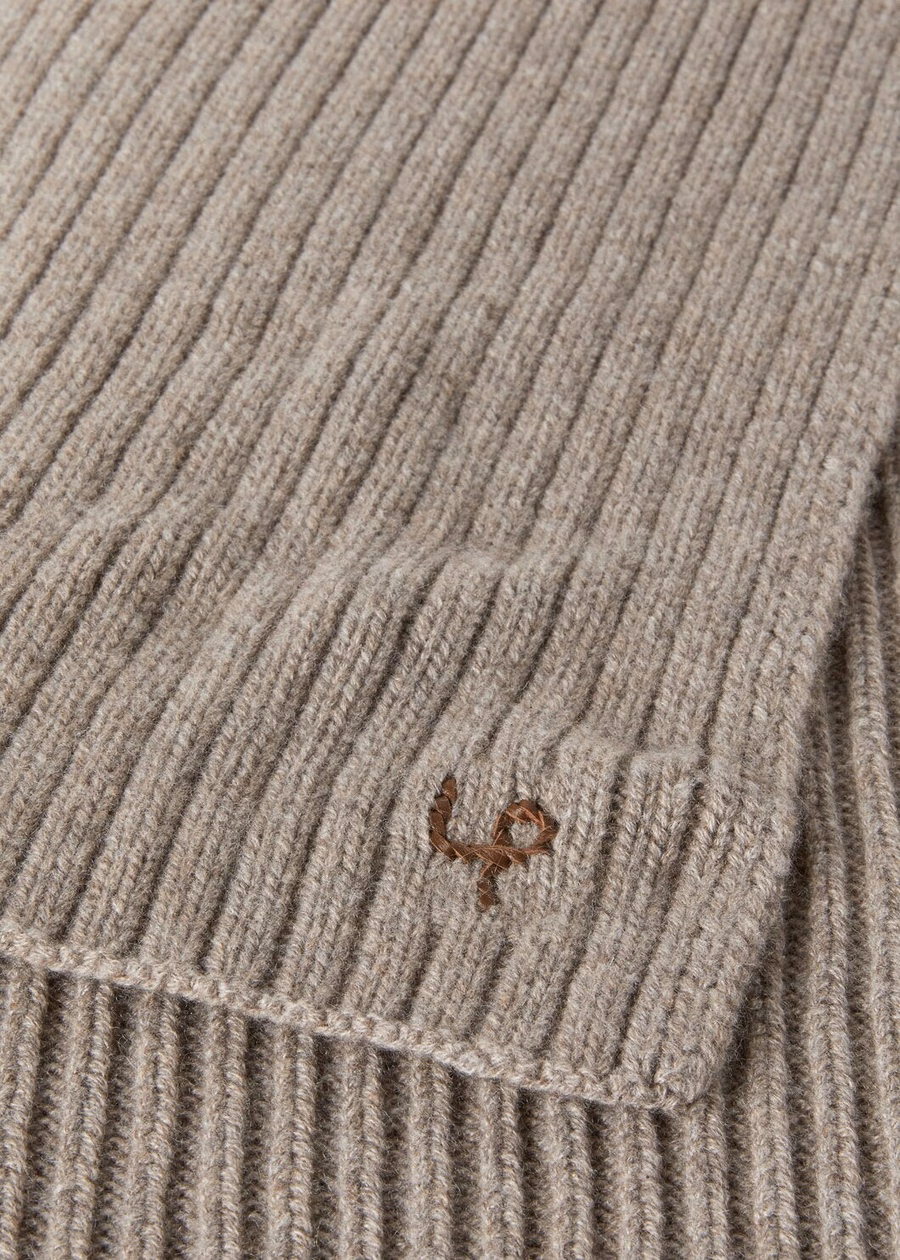 Rib Stitch LP Croissant Melange Kasjmier Sjaal