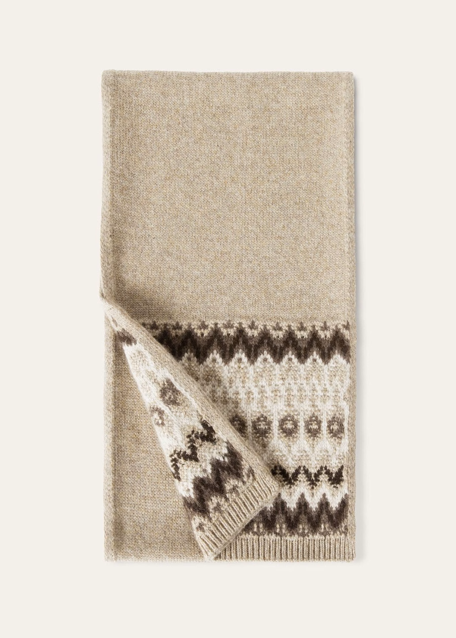 Alpe Pile Kasjmier Sjaal Beige/Shadow Melange