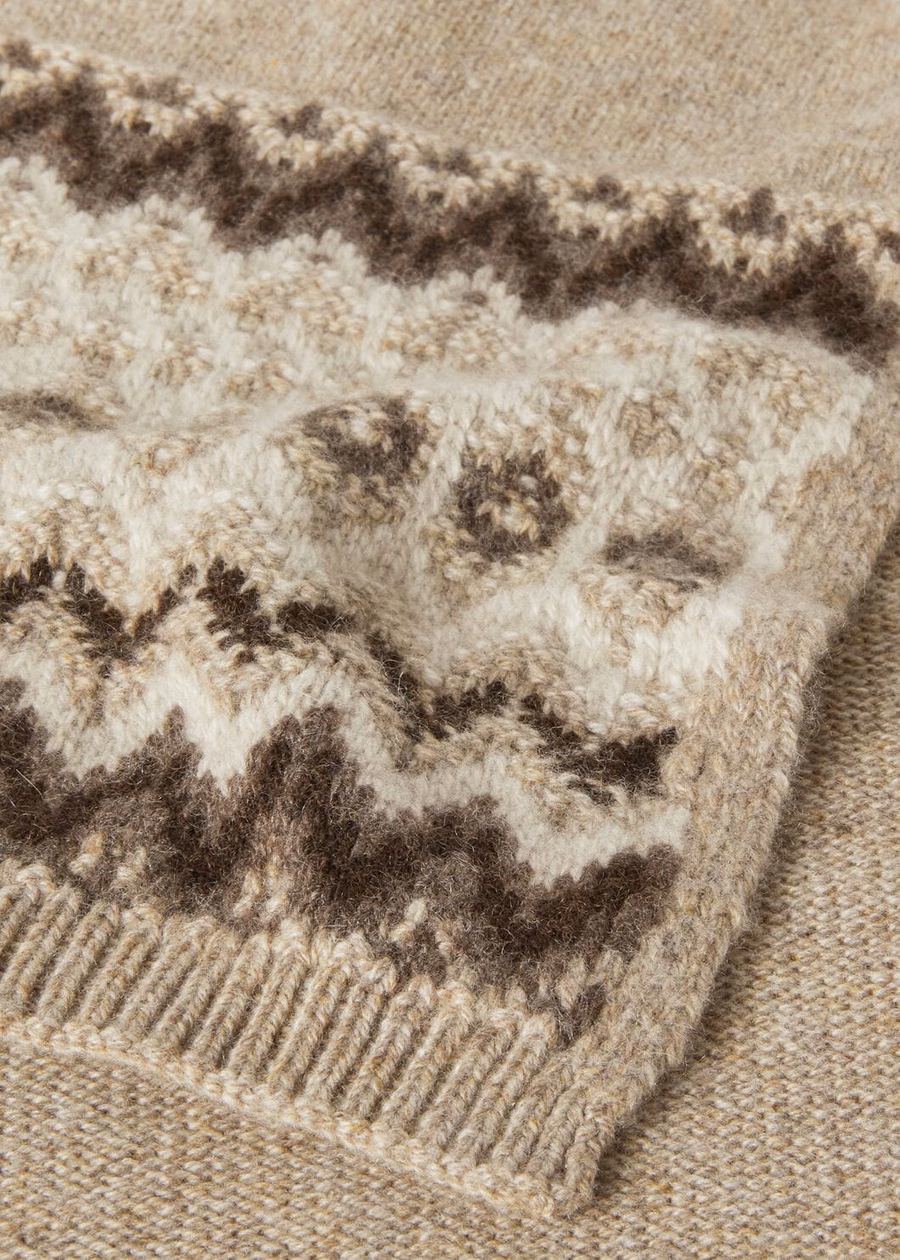 Alpe Pile Kasjmier Sjaal Beige/Shadow Melange