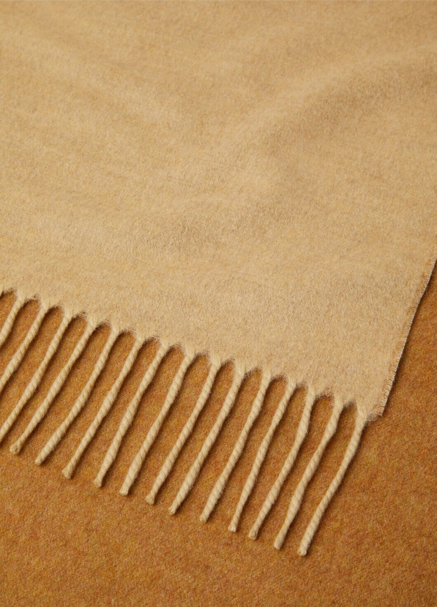 baby cashmere prairie sand melangebreen camel melange tweekleurige sjaal