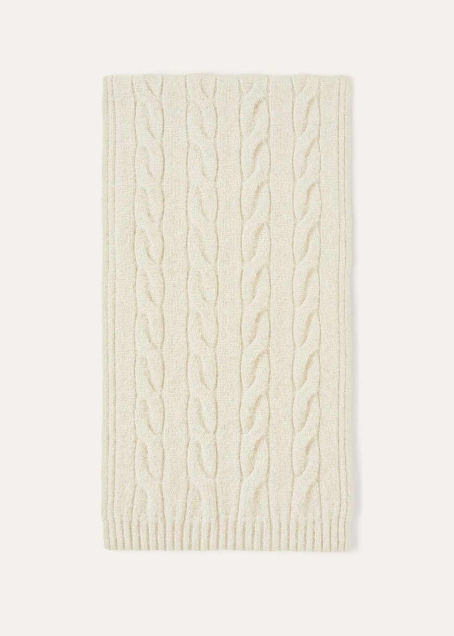 napier sjaal baby kasjmier coarsehair witte sneeuw