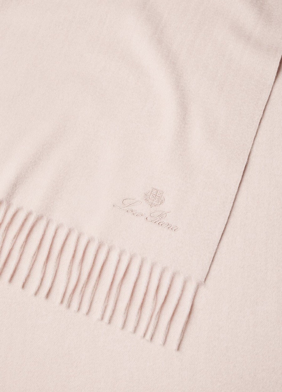 extra grote unita kasjmier sjaal in blush beige melange