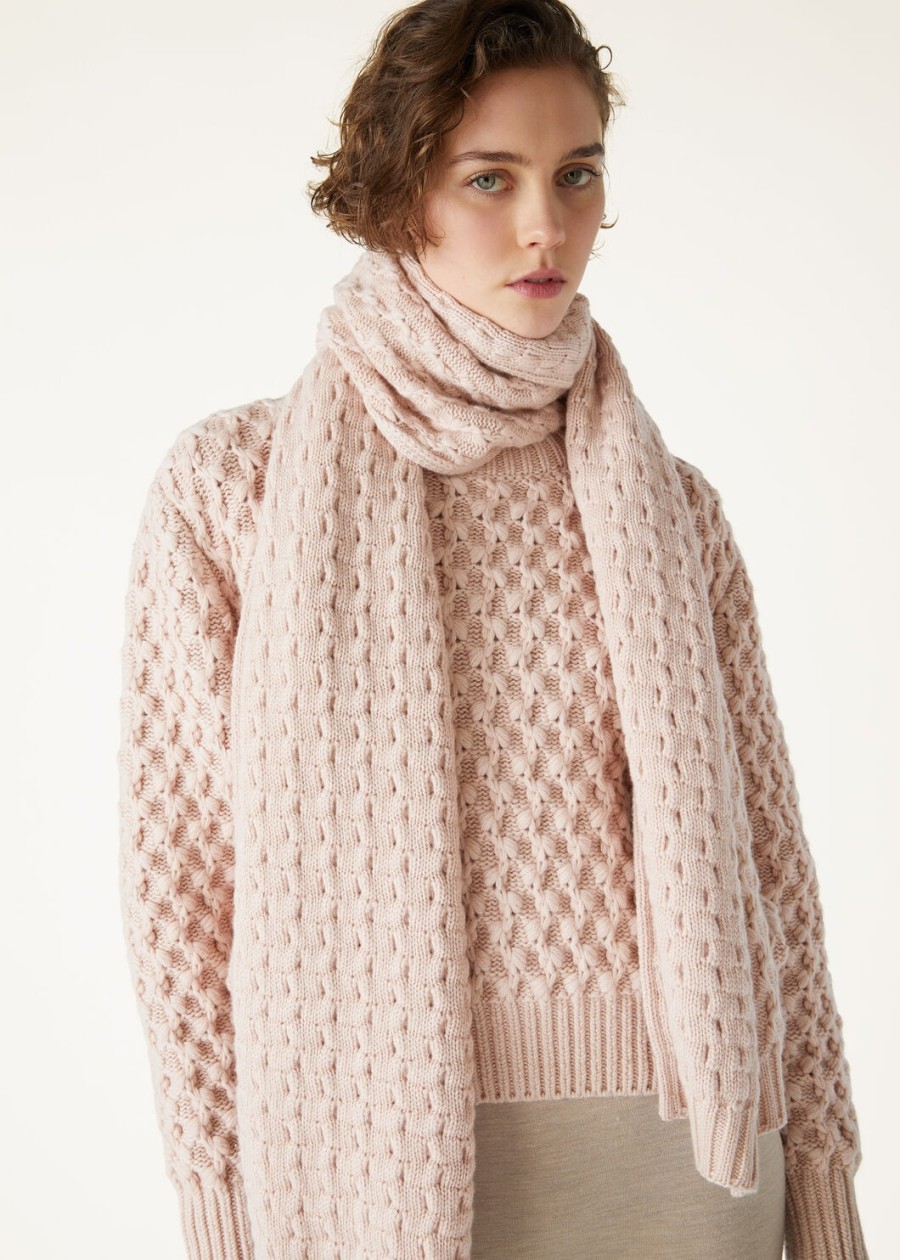 vallé baby kasjmier sjaal in blushing beige melange