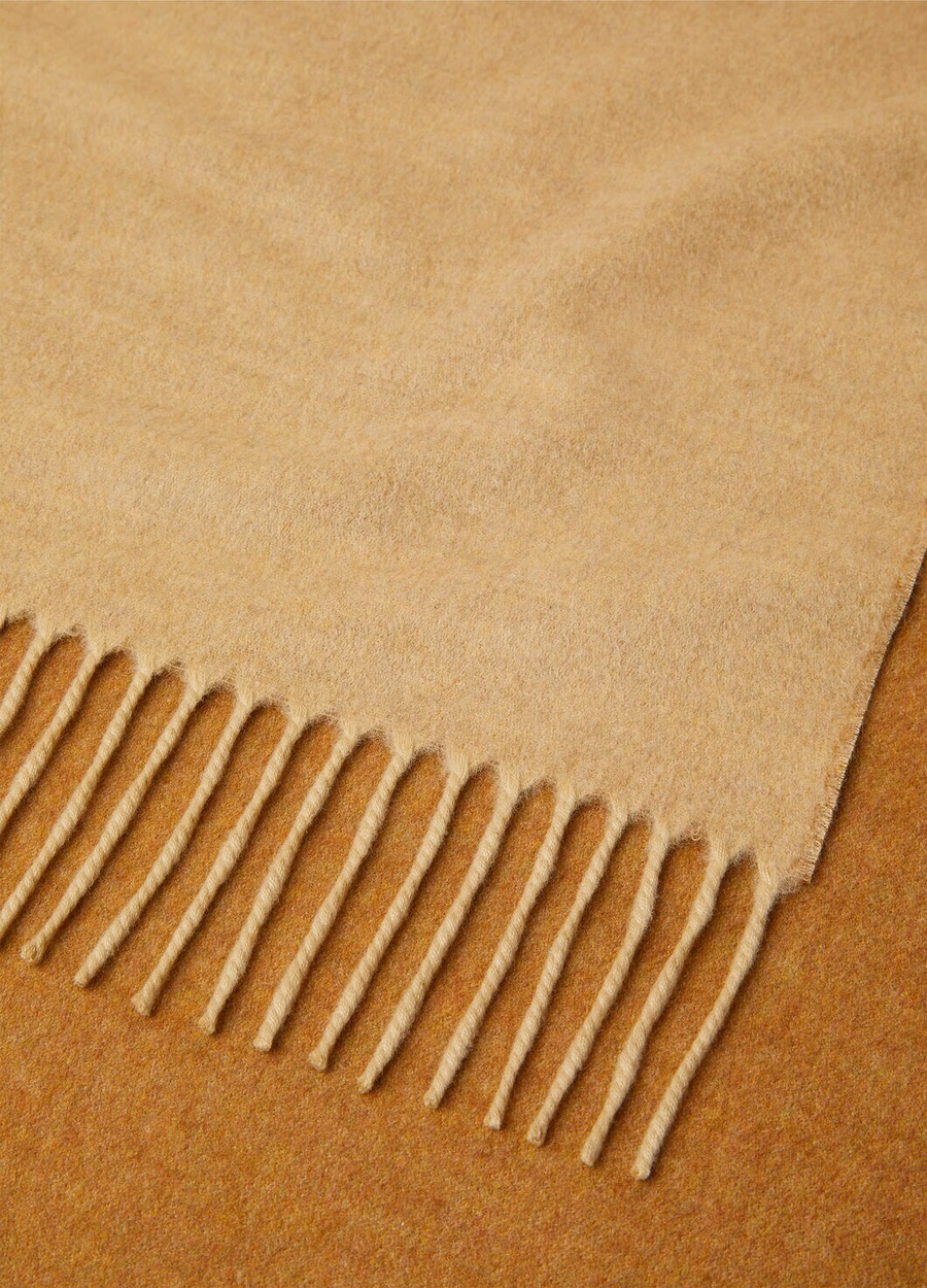 Baby Cashmere Prairie Sand Melange/Breen Camel Melange tweekleurige sjaal