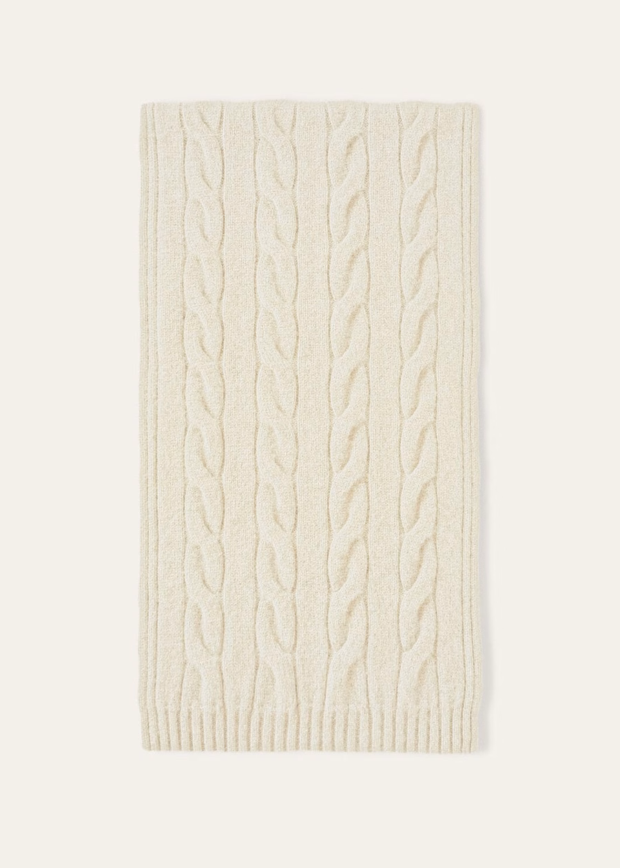 Napier Sjaal Baby Kasjmier Coarsehair® Witte Sneeuw