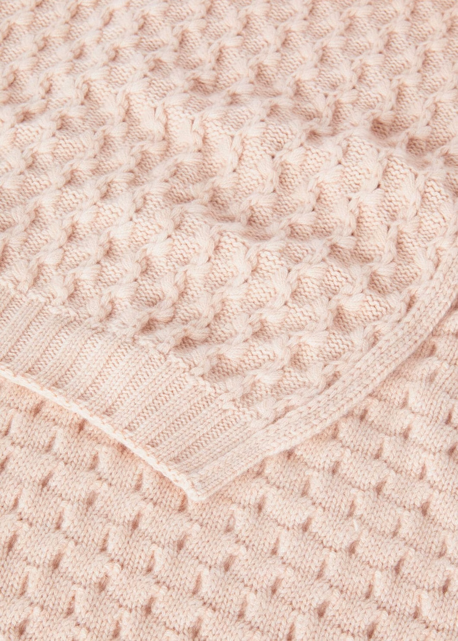 Vallé Baby Kasjmier Sjaal in Blushing Beige Melange