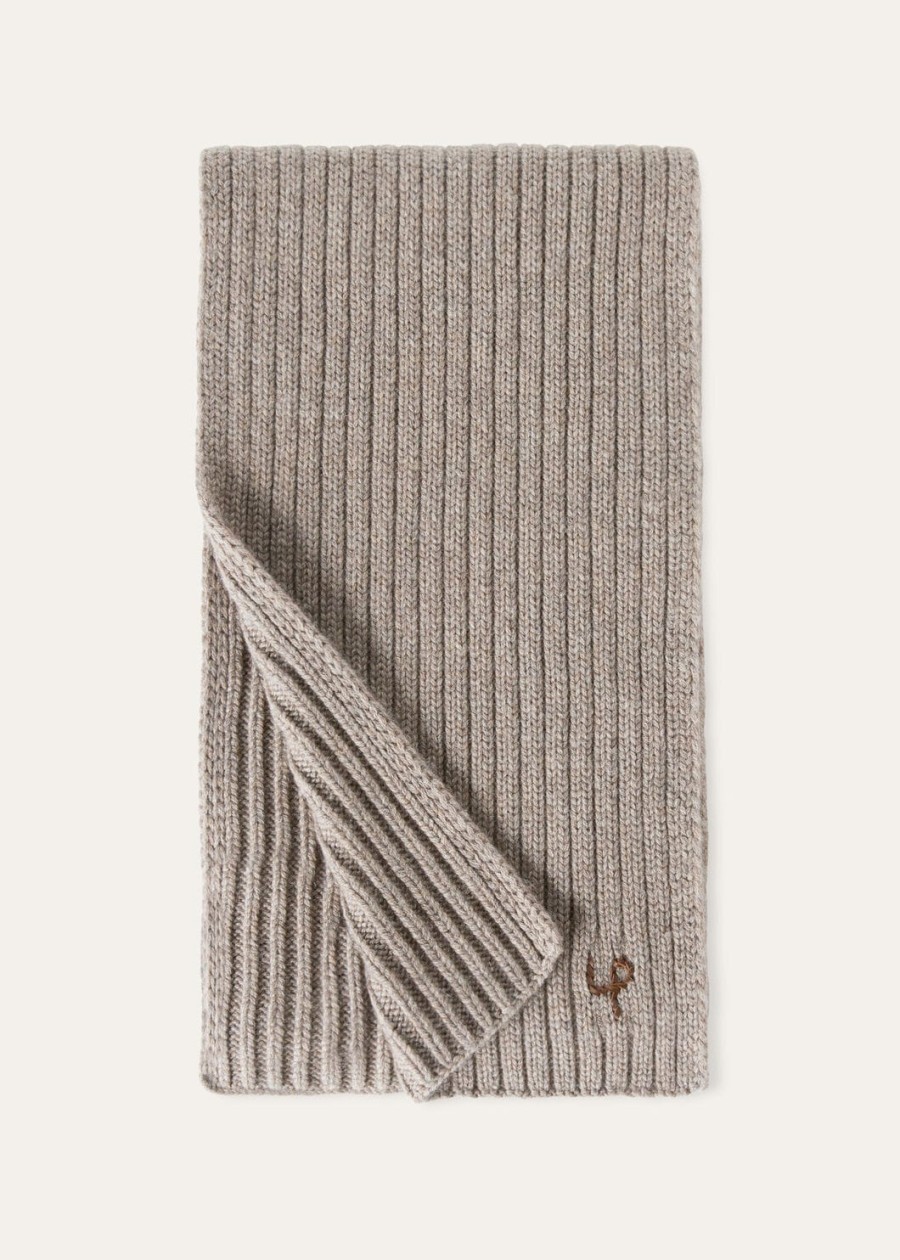 rib stitch lp croissant melange kasjmier sjaal