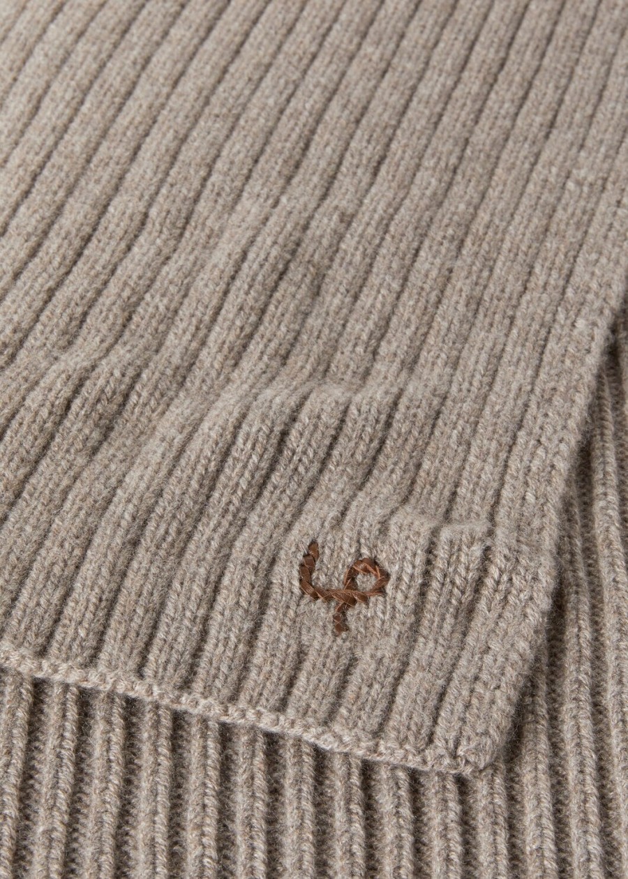 rib stitch lp croissant melange kasjmier sjaal