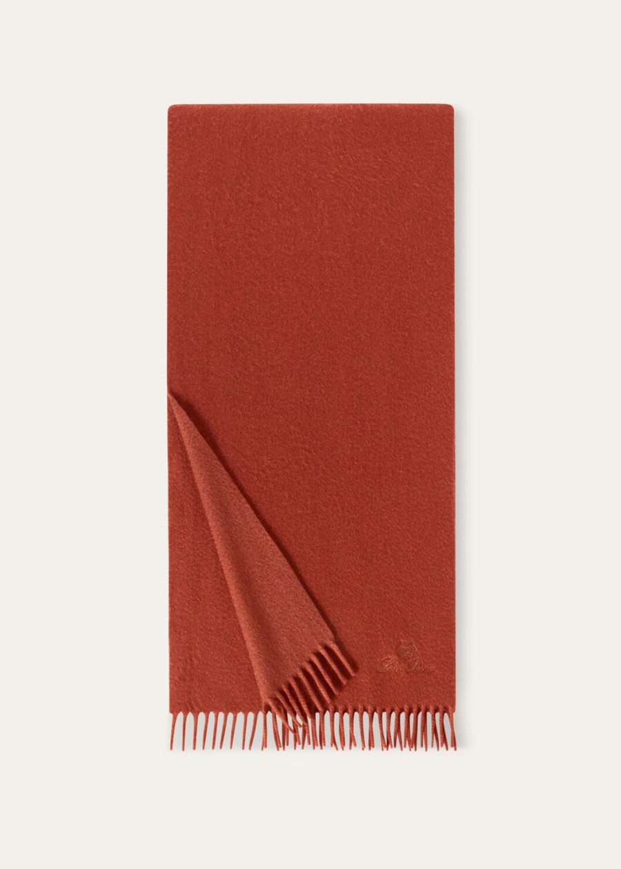 kleine kasjmiersjaal in kastanjebruin
