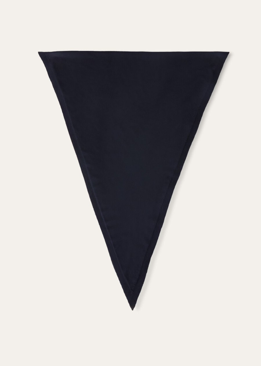 akaishi sjaal van zuivere scheerwol marineblauw