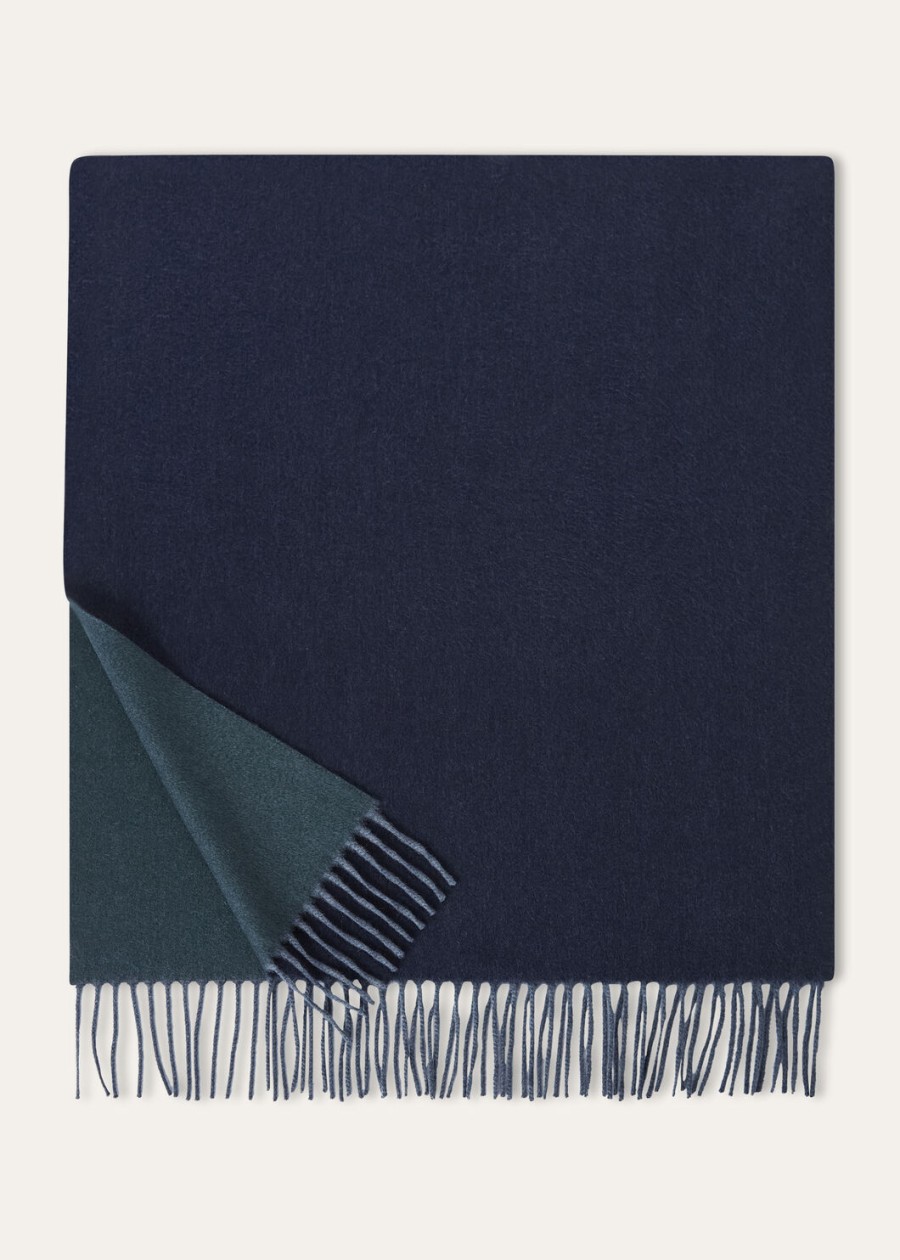 baby cashmere two-tone sjaal eclipse blueemerald noire