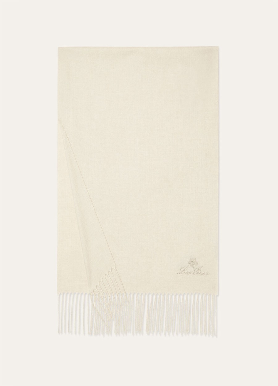 leggera grande sjaal unita cashmere naturel melange