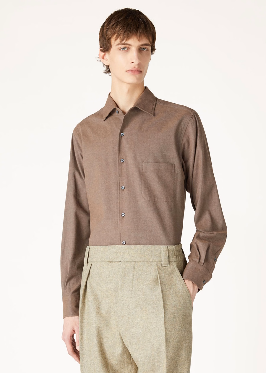 Andre katoenen shirt roestbruin