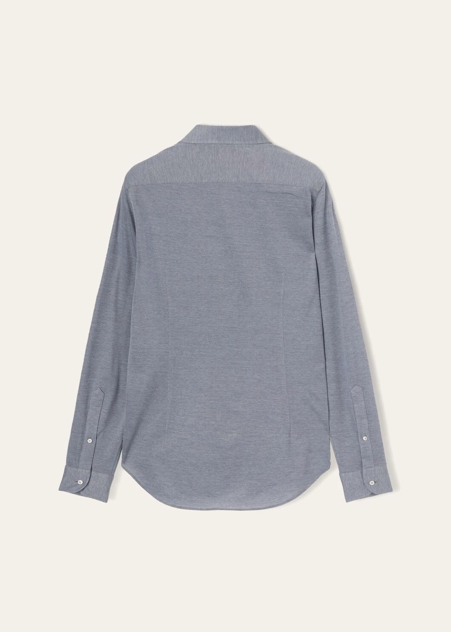 Andrew Cotton Quartz blauw shirt