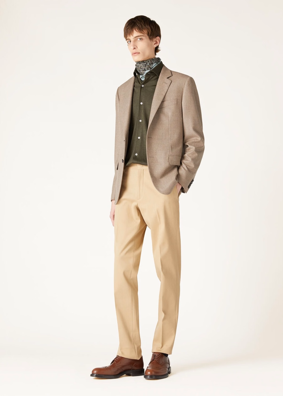 Andrew Shirt Zijde Kasjmier Pine Grove