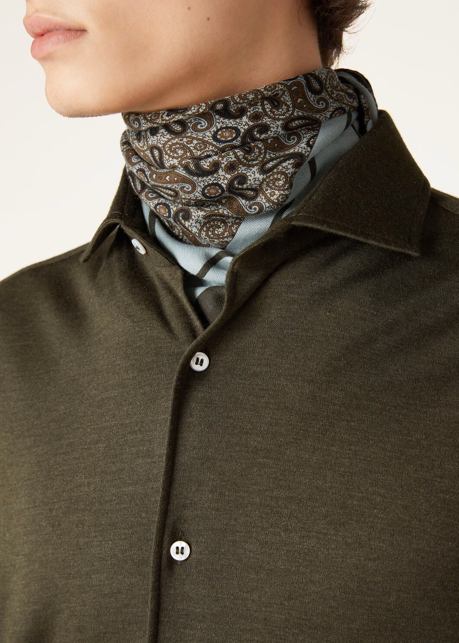 Andrew Shirt Zijde Kasjmier Pine Grove