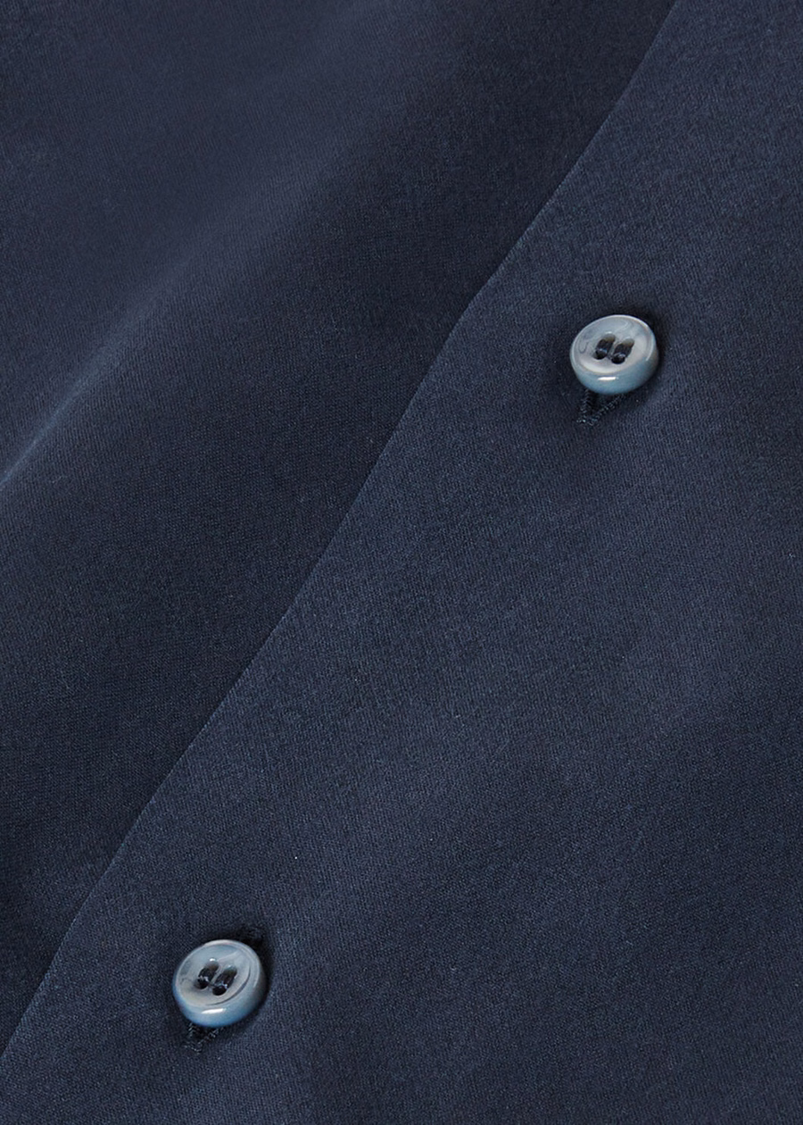 Elia zijden overhemd in marineblauw