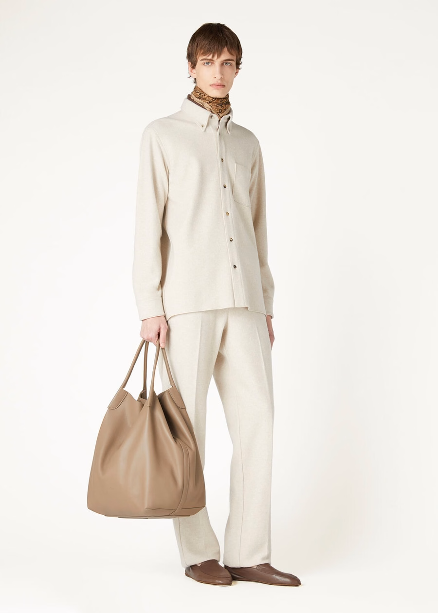 Breia Cashmere Wish® wollen shirt in crèmekleurig zand