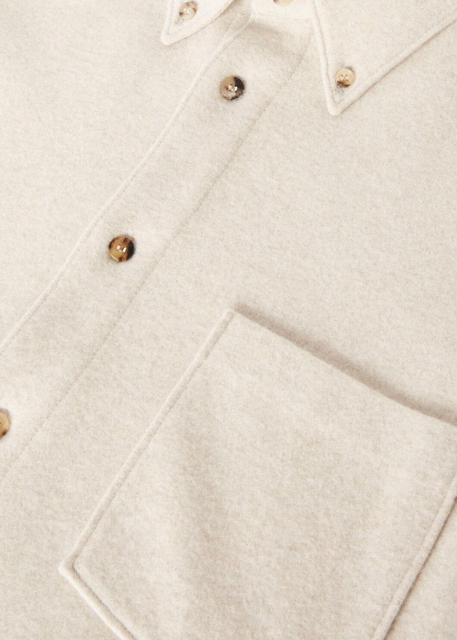 Breia Cashmere Wish® wollen shirt in crèmekleurig zand