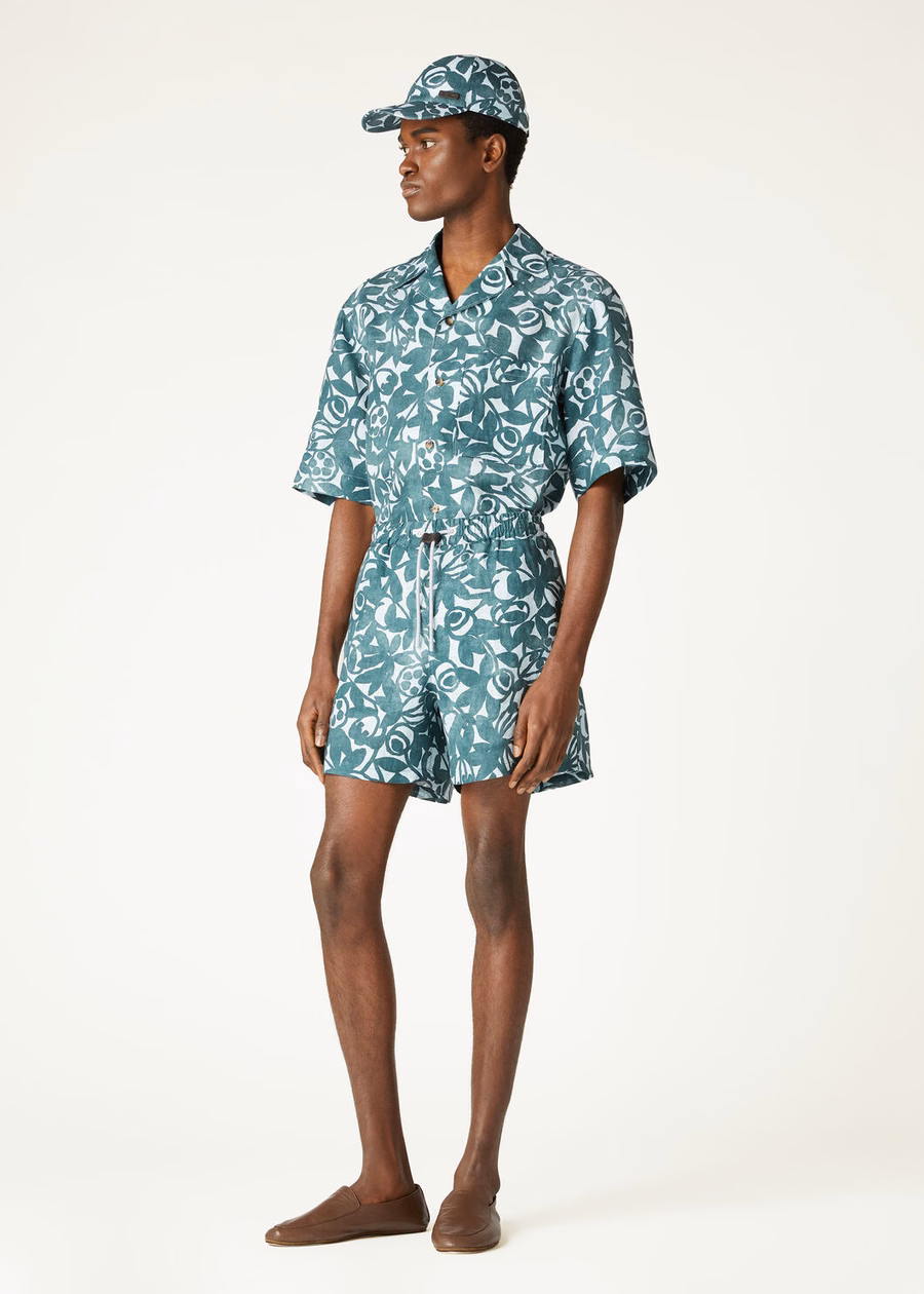 Federico shirt in spirulina groen/rustgevende tint