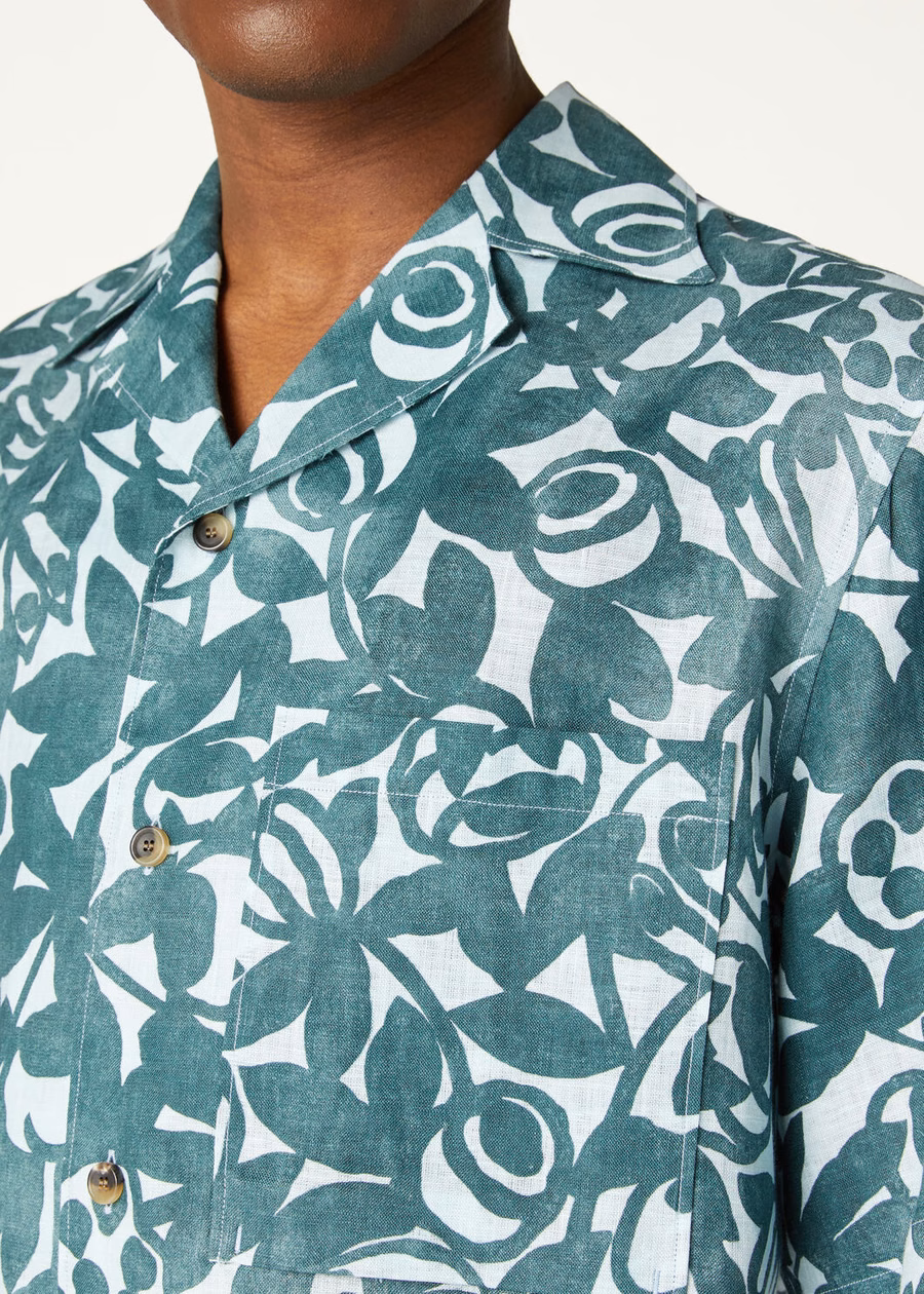 Federico shirt in spirulina groen/rustgevende tint