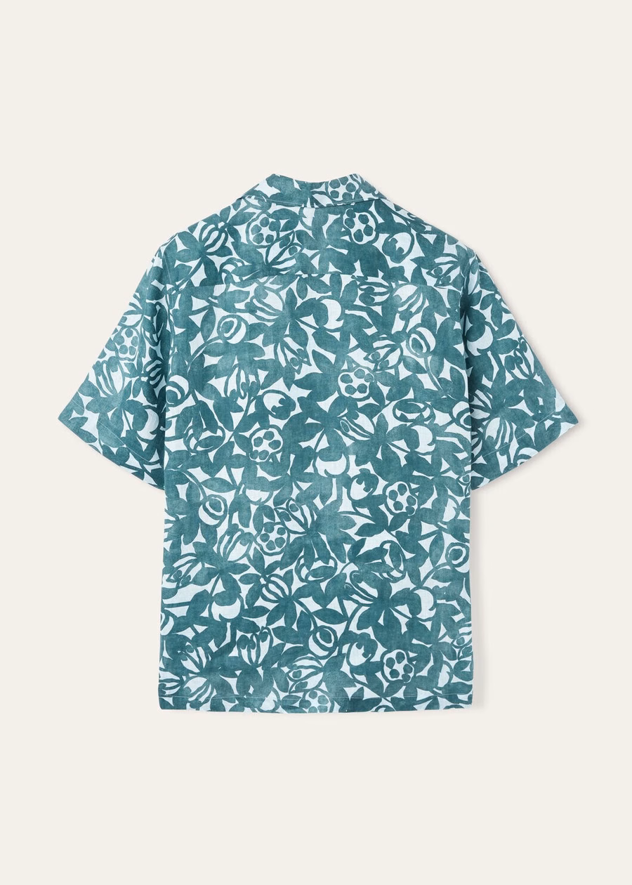 Federico shirt in spirulina groen/rustgevende tint