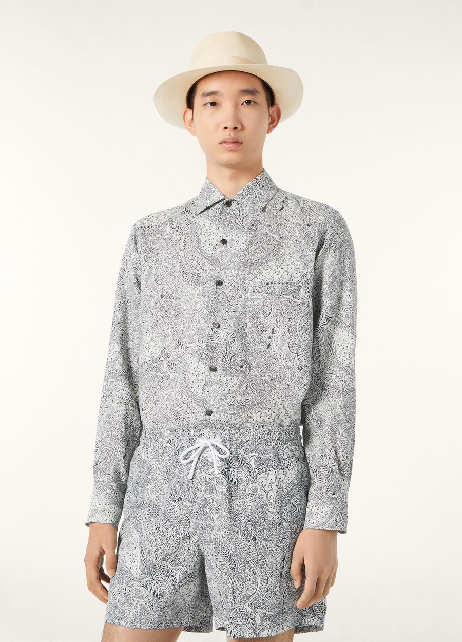 Andre Shirt Krijt/Marineblauw