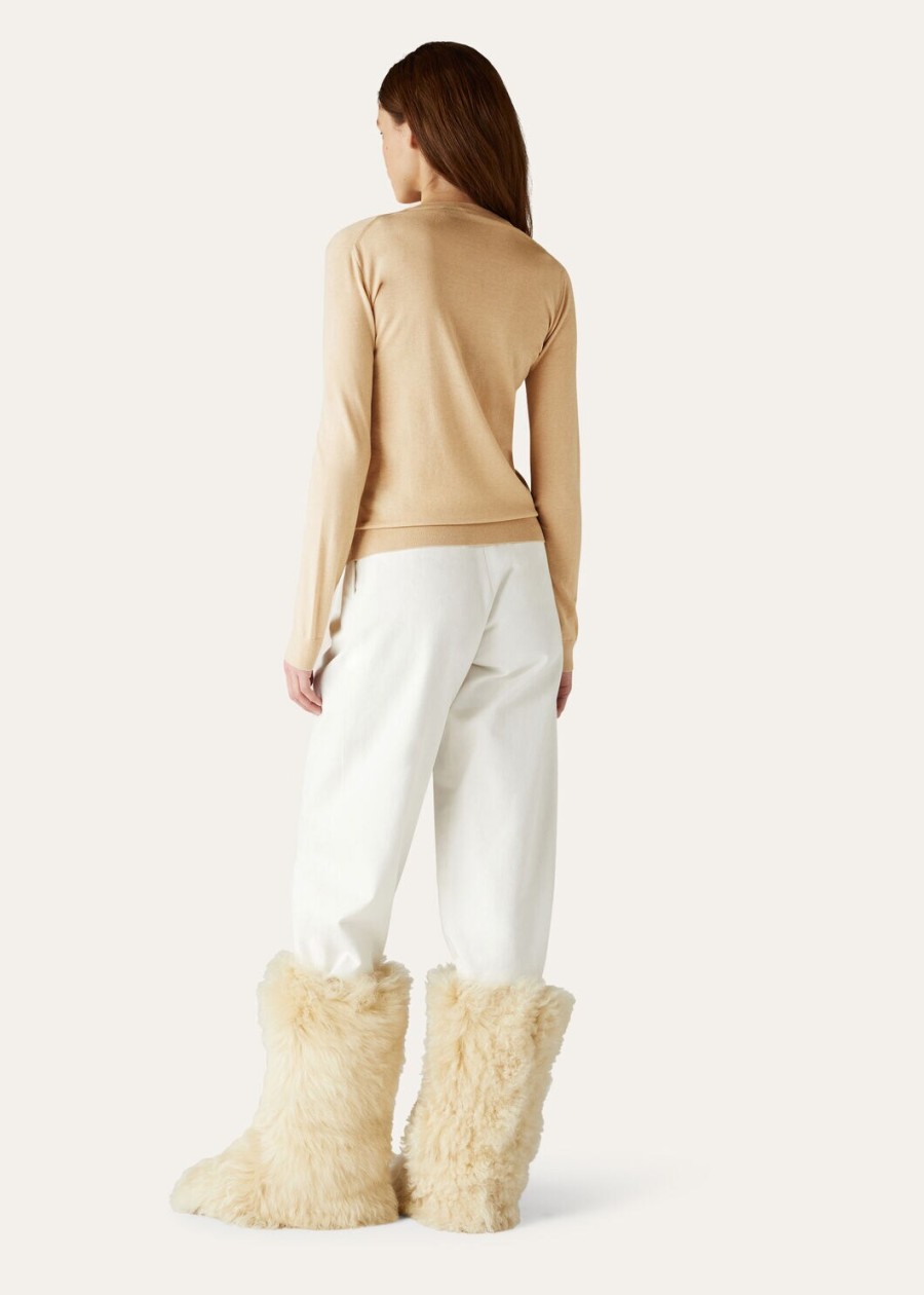 vicuña met v-hals natuurlijke lichtgewicht vicuña