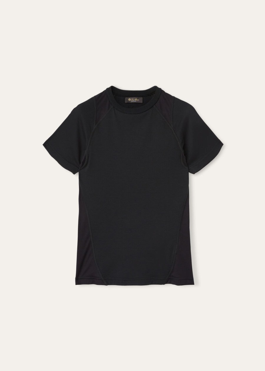 supramonte katoenen microvezel t-shirt zwart