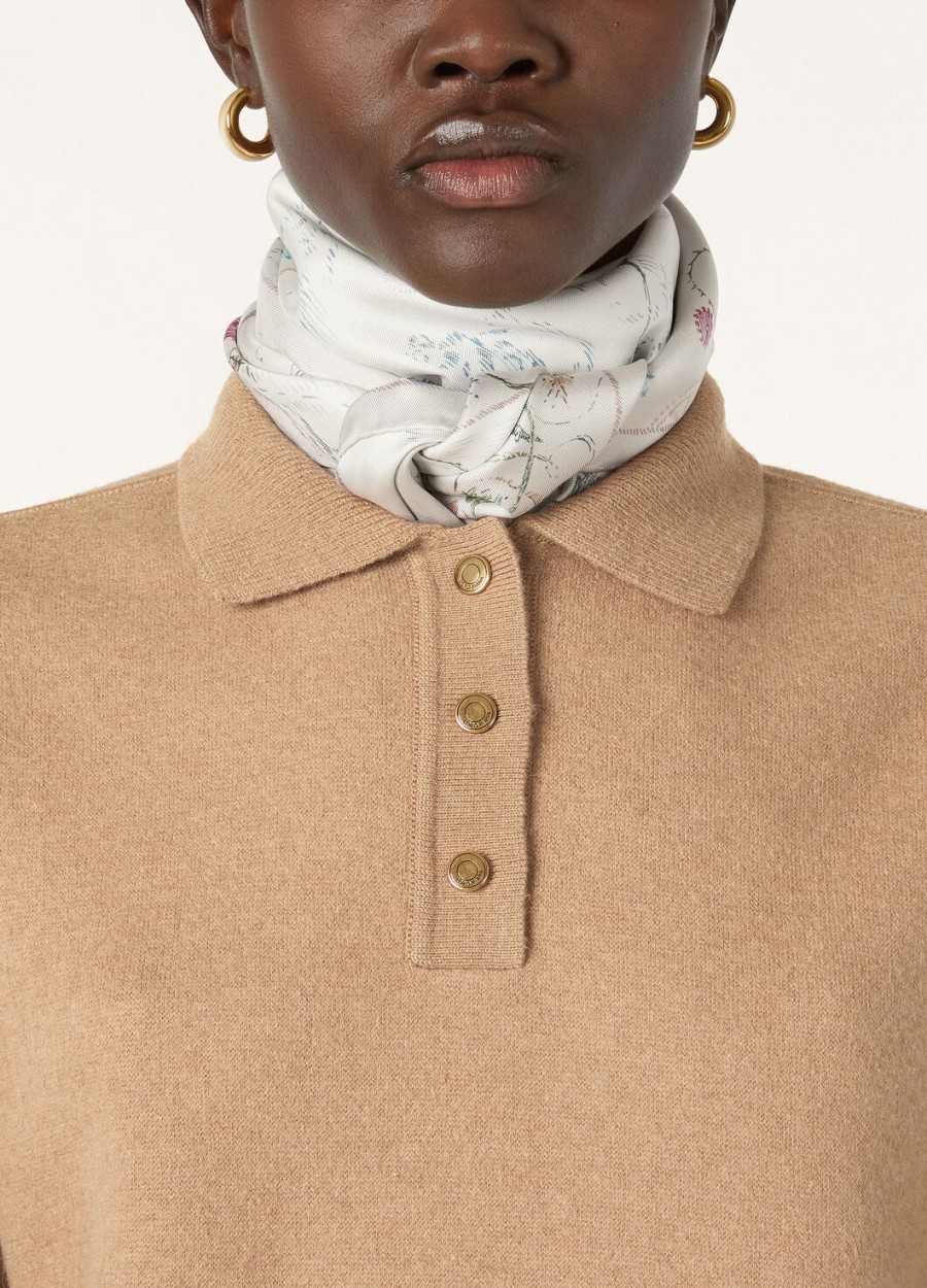 roccapietra polo sweatshirt camel lichtbruin